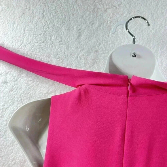 Prabal Gurung Wide Leg Tall Jumpsuit Romper 20W Pink Neck Bow Detail Barbiecore - Picture 6 of 16